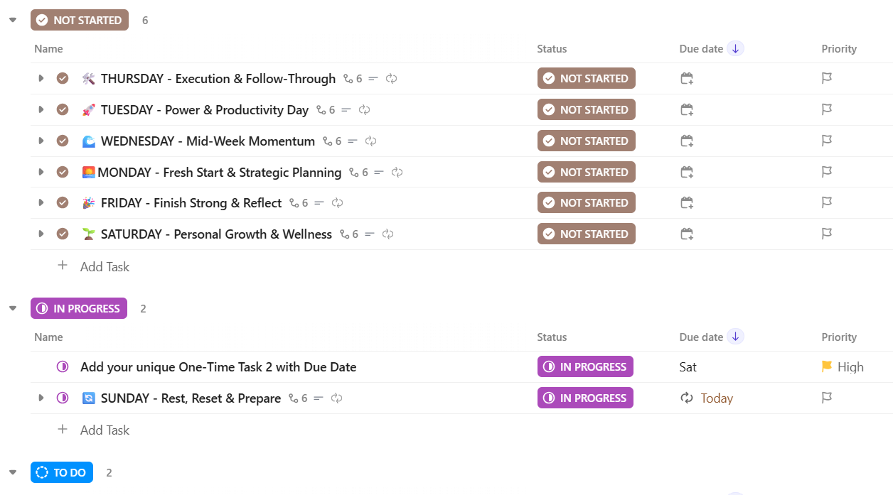 Digital Download - ClickUp Template