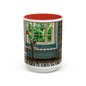 Cozy Reading Nook Coffee Mug — Vintage Library Window Scene Accent Mug