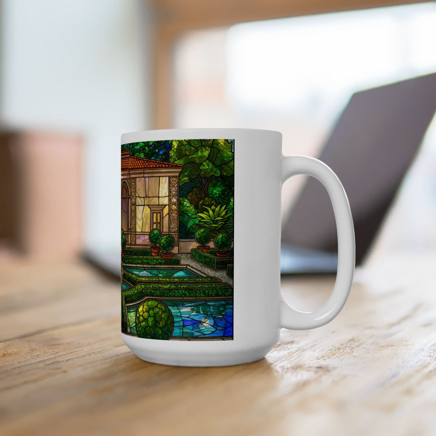 Courtyard Garden Fountain Mug | Ceramic 15oz