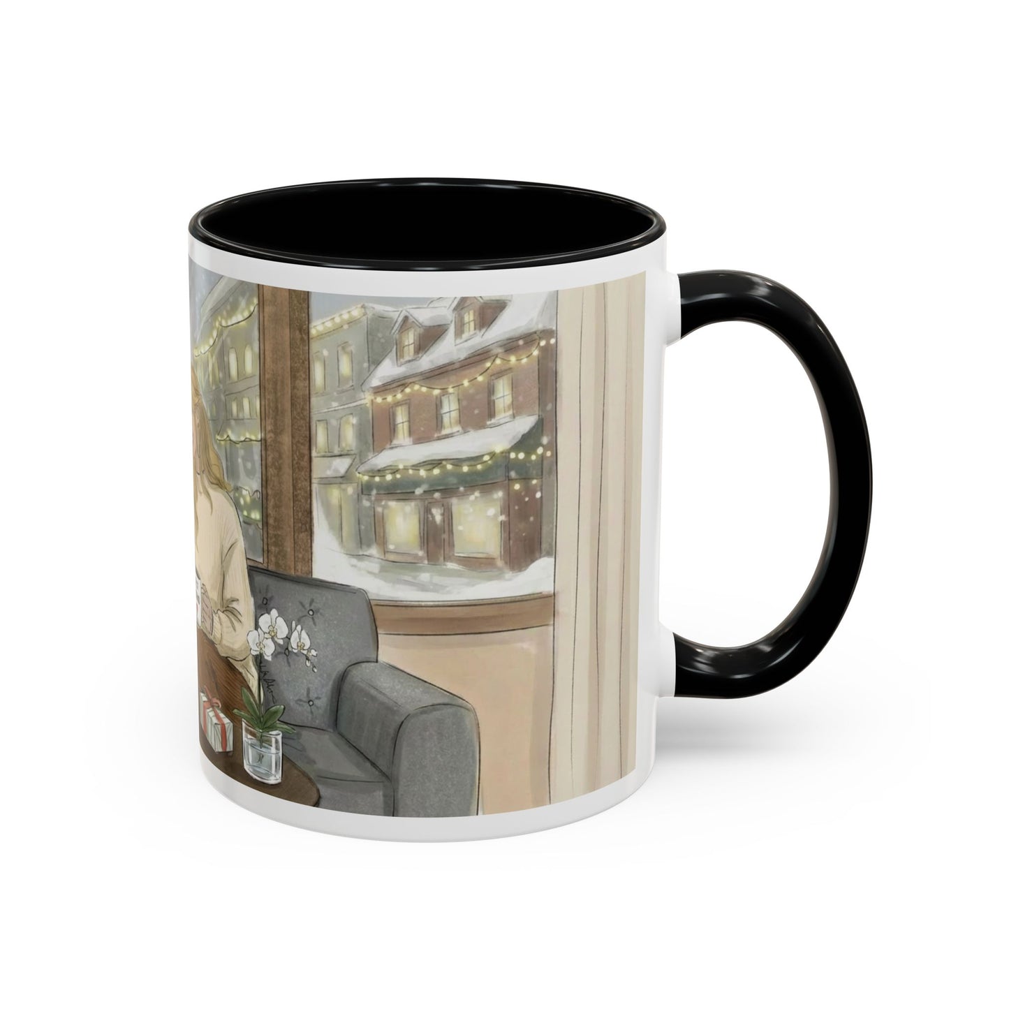 Cozy Snowy Night Coffee Mug — 'Warmth in a Mug' Ceramic Mug (11/15oz)