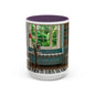Cozy Reading Nook Coffee Mug — Vintage Library Window Scene Accent Mug