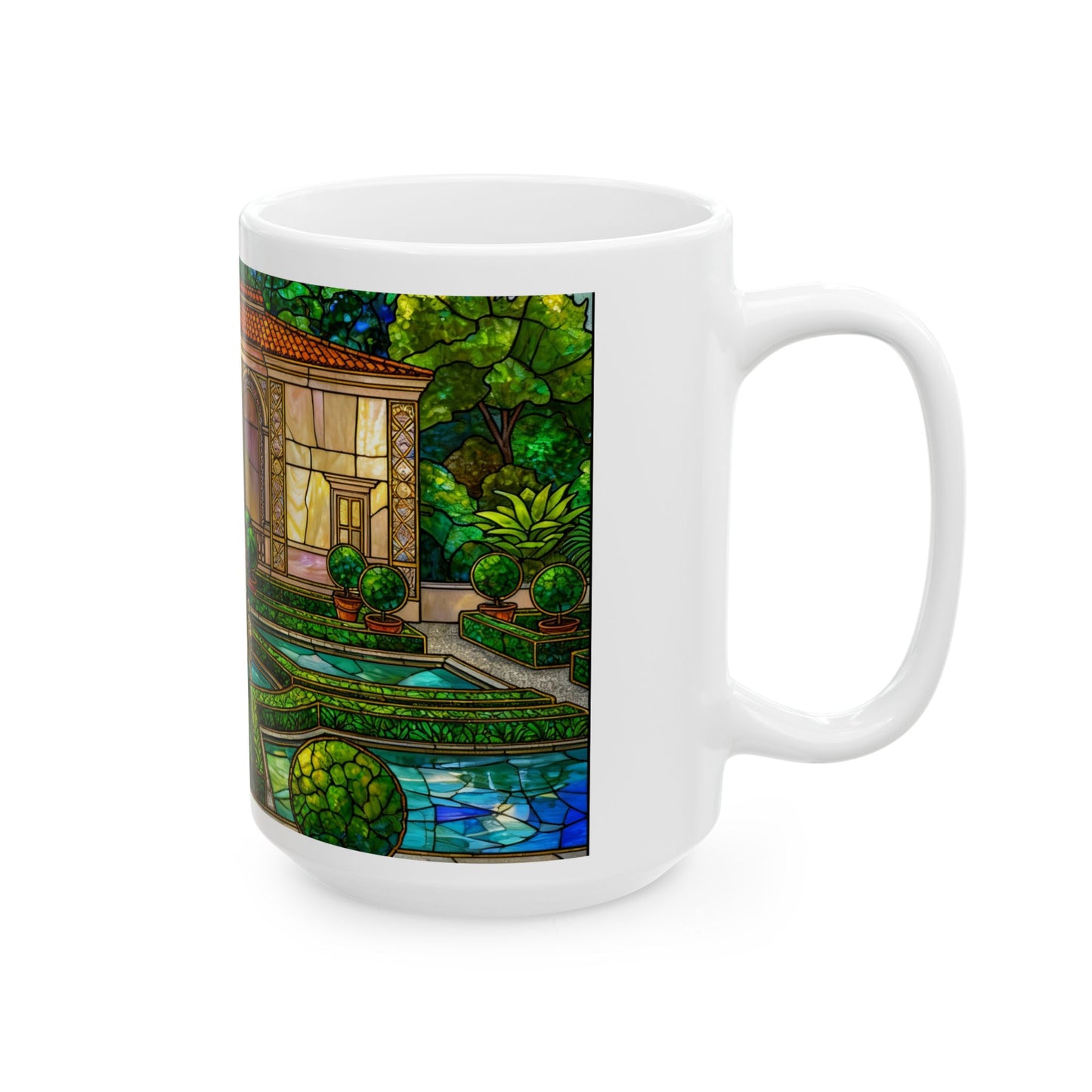 Courtyard Garden Fountain Mug | Ceramic 15oz