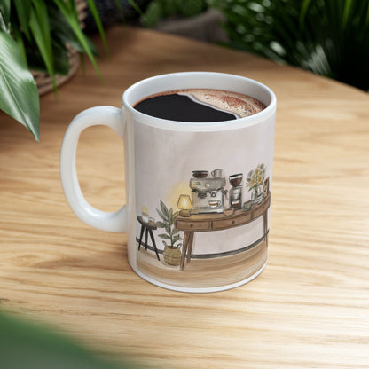 Cozy Home Interior Mug | Ceramic Coffee Cup, 11oz 15oz