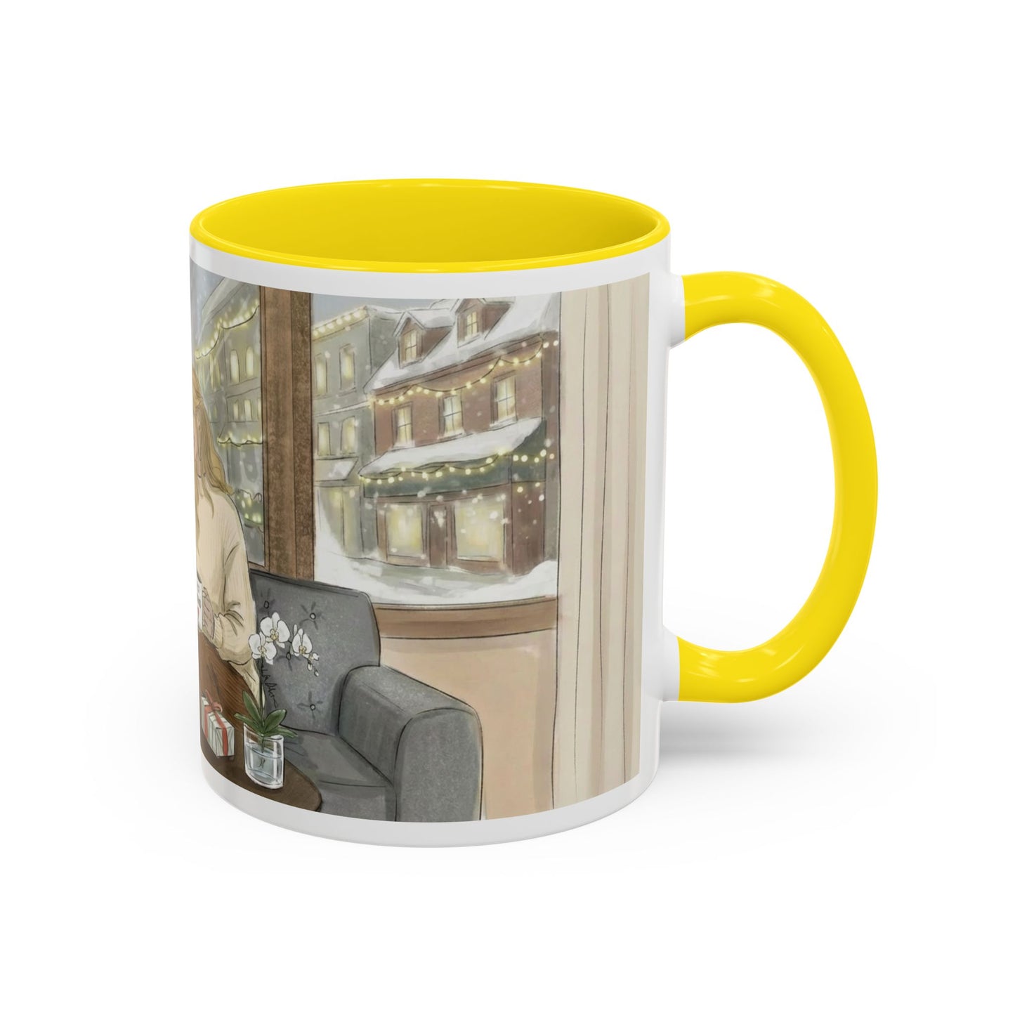 Cozy Snowy Night Coffee Mug — 'Warmth in a Mug' Ceramic Mug (11/15oz)