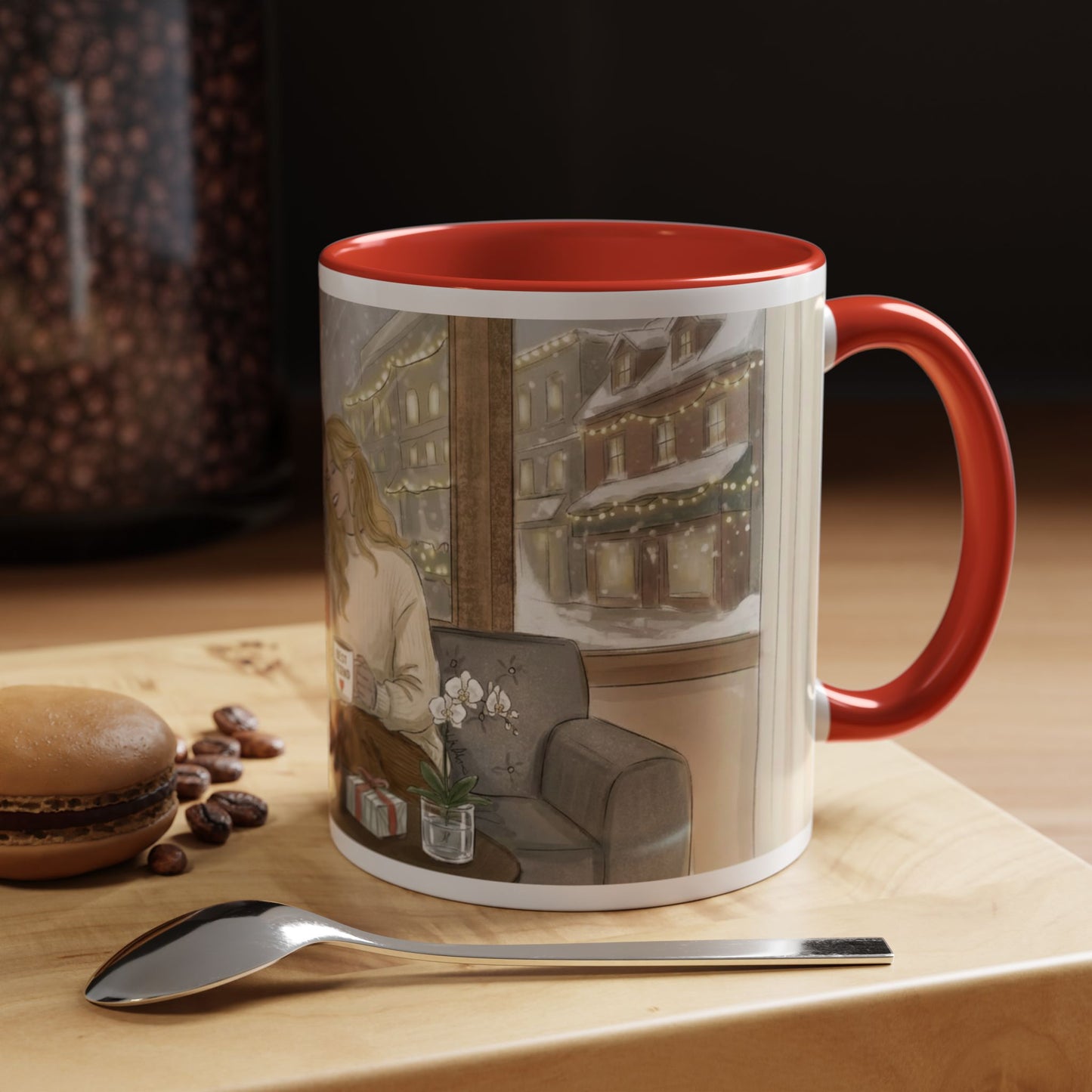 Cozy Snowy Night Coffee Mug — 'Warmth in a Mug' Ceramic Mug (11/15oz)