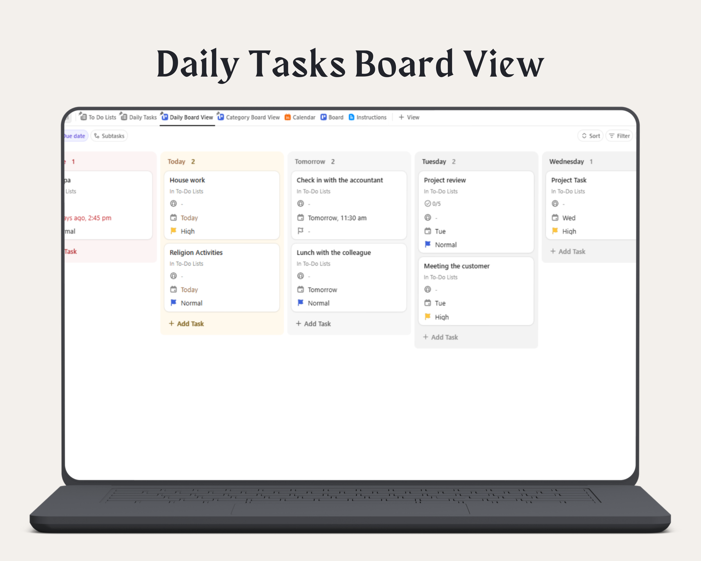 ClickUp To-Do List Template | All-in-One Life Planner
