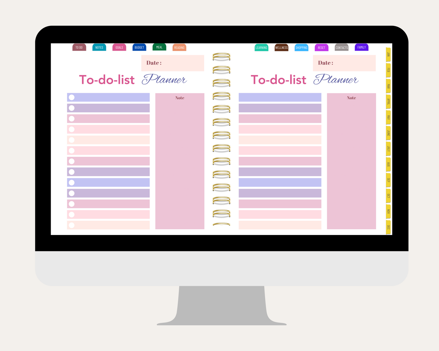 2026 Digital Life Planner, GoodNotes CollaNote Template (Digital Download)
