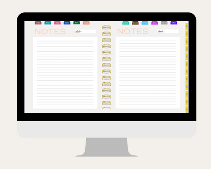 2026 Digital Life Planner, GoodNotes CollaNote Template (Digital Download)