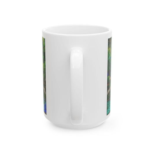 Courtyard Garden Fountain Mug | Ceramic 15oz