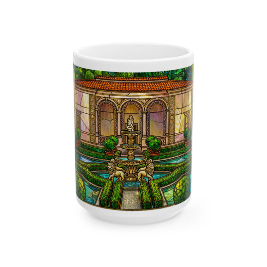 Courtyard Garden Fountain Mug | Ceramic 15oz