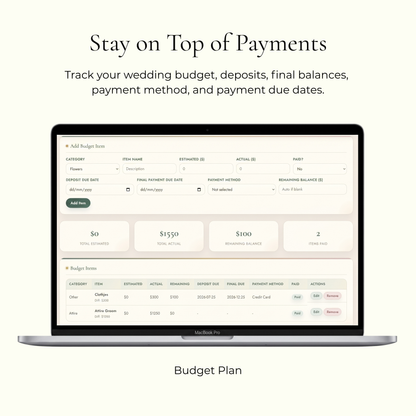 Interactive Wedding Planner HTML Dashboard, All-in-One Digital (HTML)