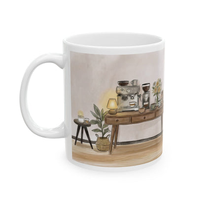 Cozy Home Interior Mug | Ceramic Coffee Cup, 11oz 15oz