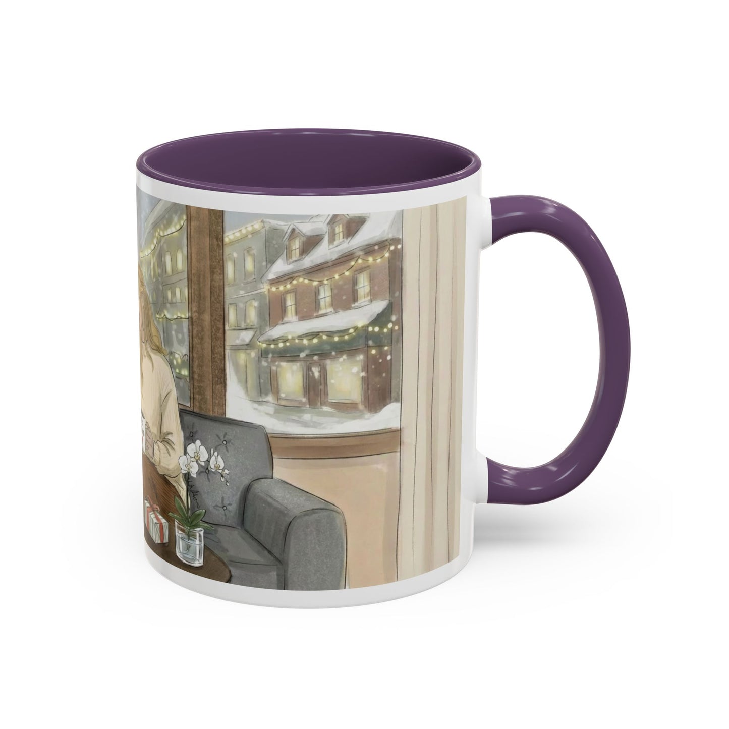 Cozy Snowy Night Coffee Mug — 'Warmth in a Mug' Ceramic Mug (11/15oz)