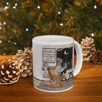 Cozy Home Interior Mug | Ceramic Coffee Cup, 11oz 15oz