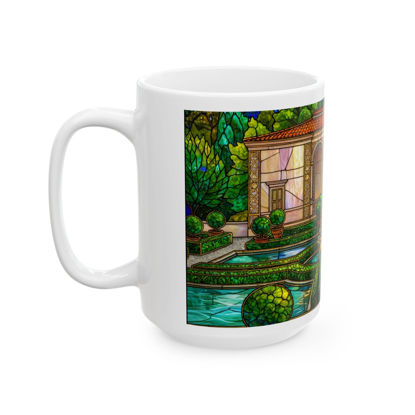 Courtyard Garden Fountain Mug | Ceramic 15oz