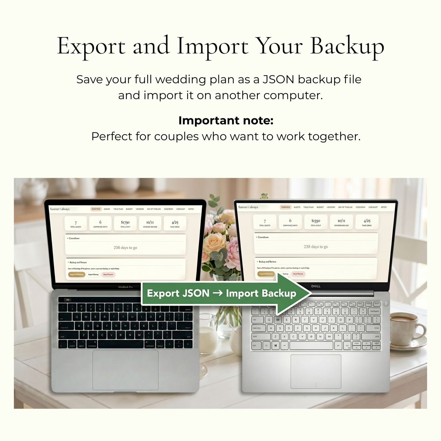 Interactive Wedding Planner HTML Dashboard, All-in-One Digital (HTML)